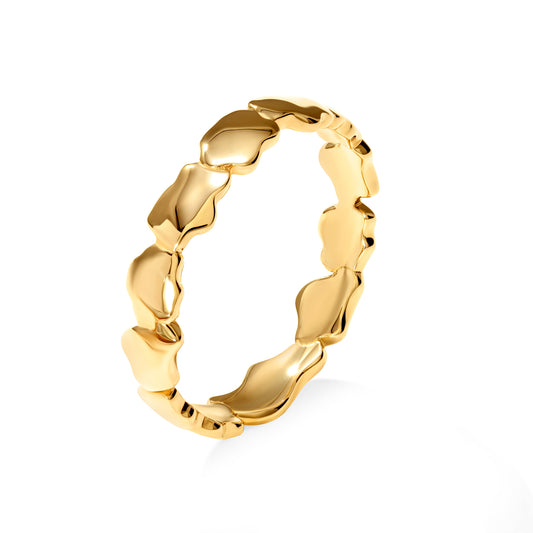 Golden Clouds Band Ring Mini Bold