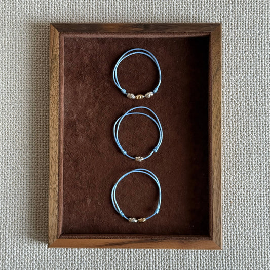 The Double Cloud Satin Bracelet