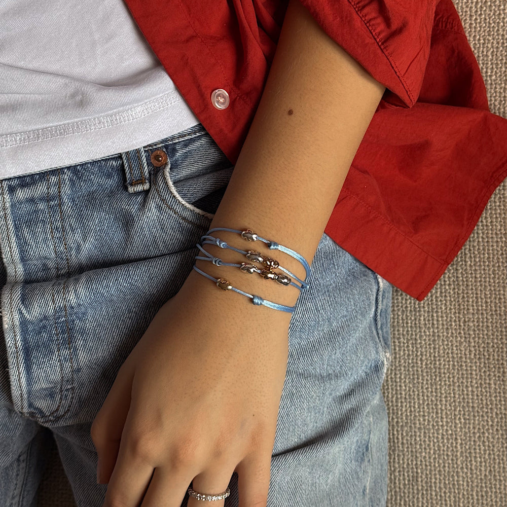 The Triple Cloud Satin Bracelet