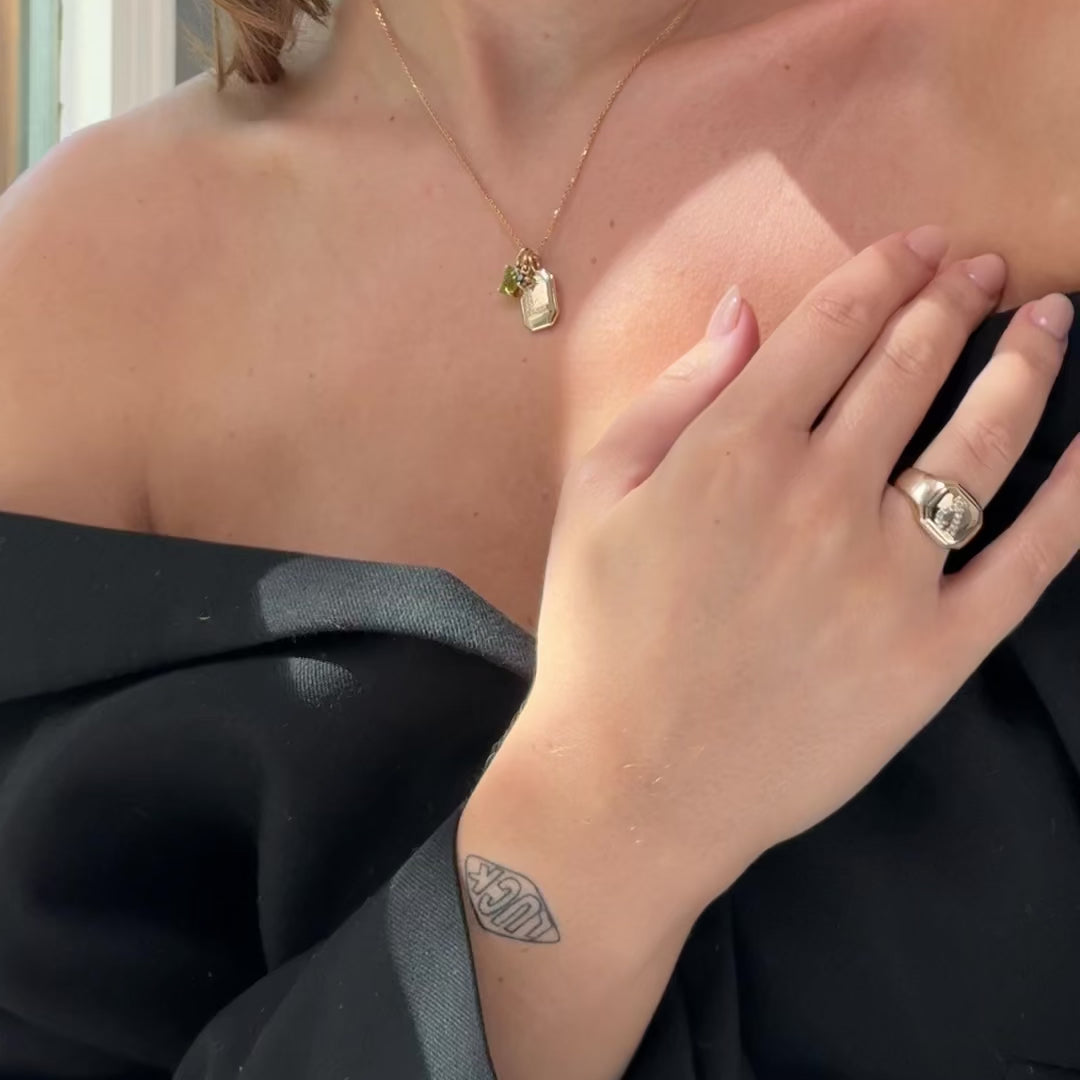 VIERI Initials Halskette Diamanten