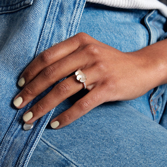 Cloud Ring Pavé Milk
