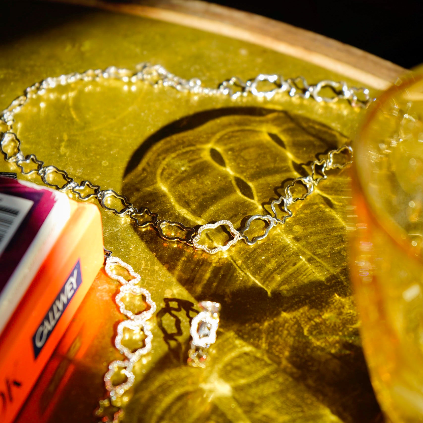 VIERI Golden Cloud Formation Halskette 18k recyceltes Gold und Diamanten